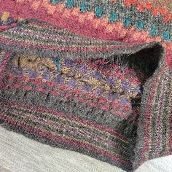 Norm Thompson Vintage Alpaca Wool Grandpa Pullover Sweater Retro 80's Cosby MD - Picture 8 of 15